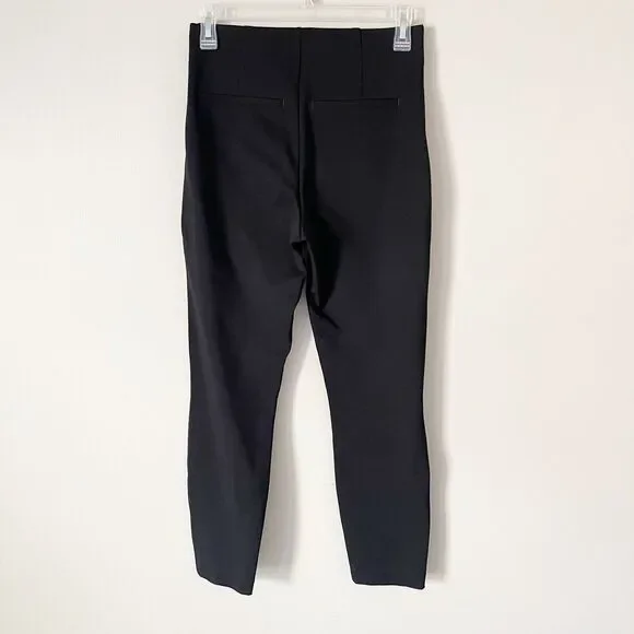 Spanx Size S Black White Piping The Perfect Pant High Rise Ankle Leggings - Picture 3 of 8